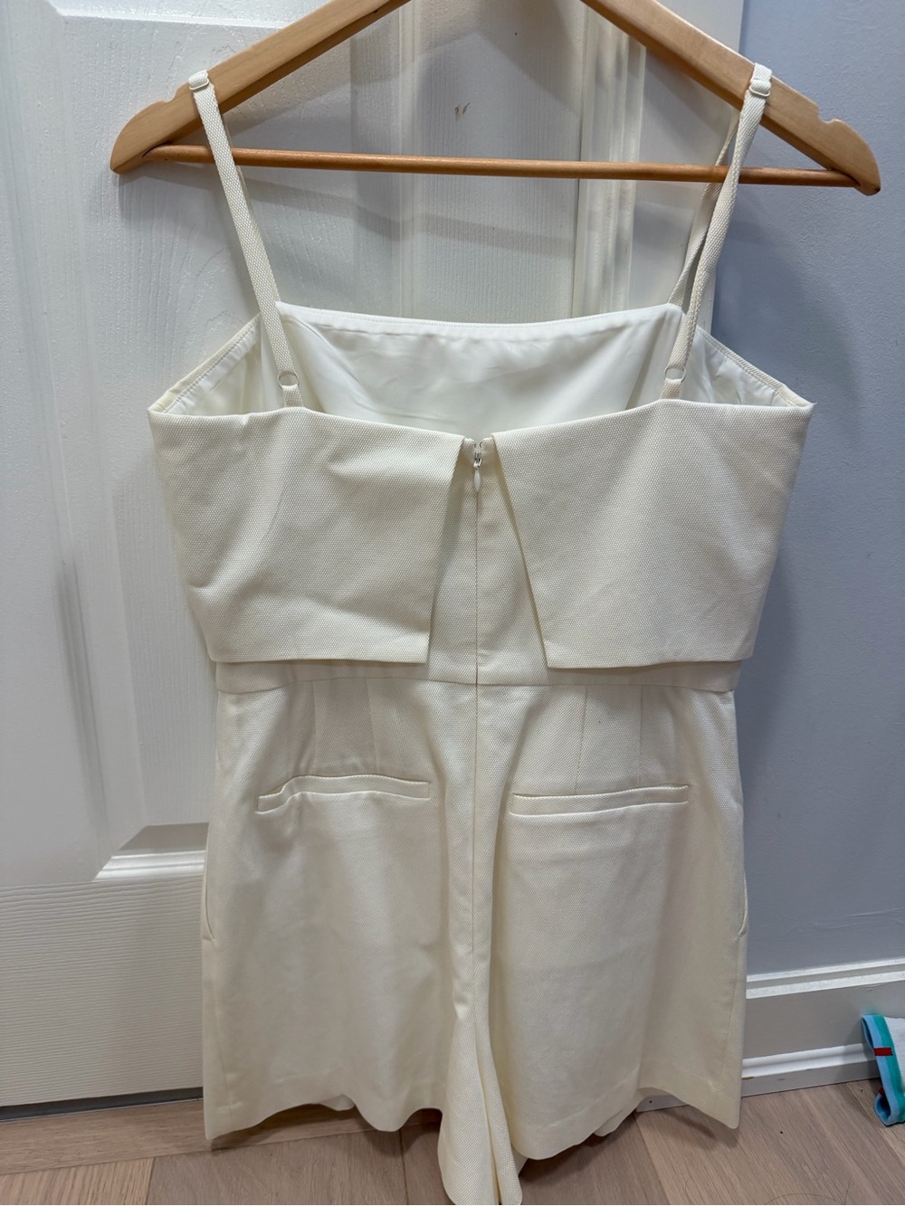 Club Monaco Cream Spaghetti-Strap Romper - Picture 3 of 5